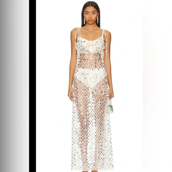 For love of lemons Charelle Maxi Dress Silver